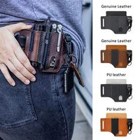 outdoor tactical waist bag multifunctional tool leather sheath edc pocket storage bag belt bag survival belt bag als88