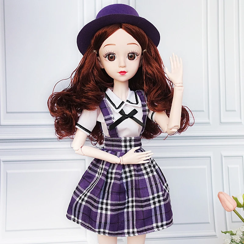 Клетчатая юбка для шарнирных кукол 60 см аксессуары одежды игрушки школьная форма