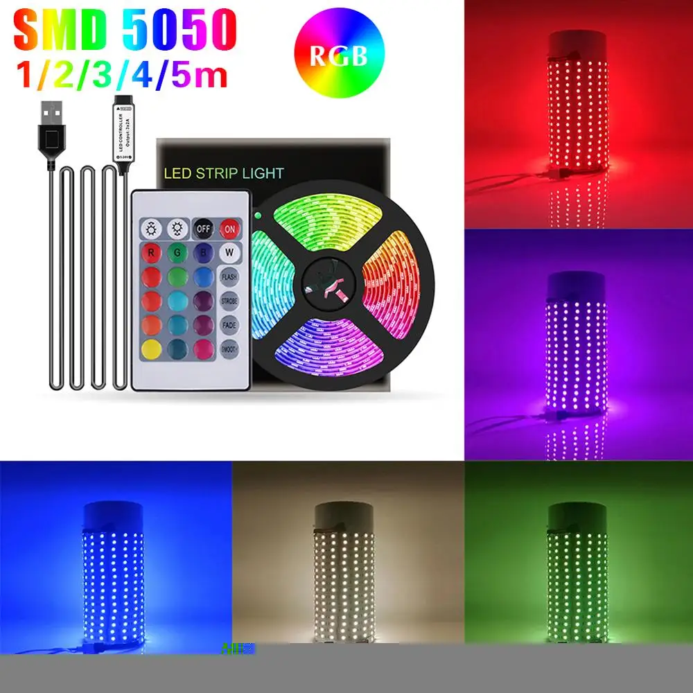 

Ленсветильник светодиодная RGB SMD 5050, 5 м, с 24 кнопками управления