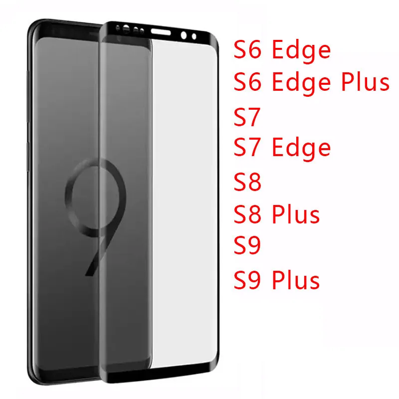 tempered glass phone case For Samsung Galaxy S9 S8 Plus S7 S6 Edge Screen Protector on Galaxi 8s 9s 7s S 9 8 7 6 edge 3d |