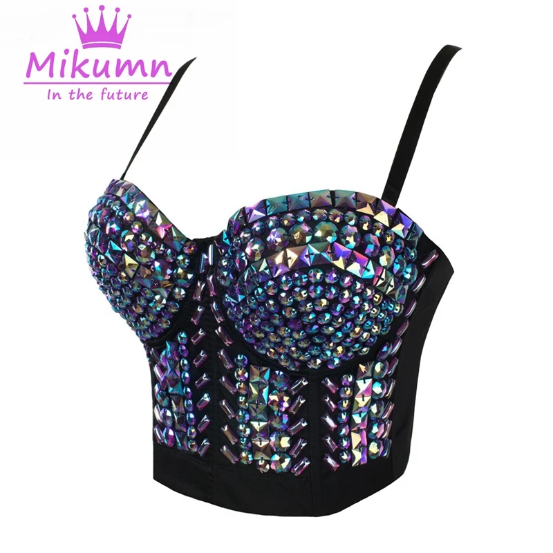 Женский бюстгальтер бюстье пуш ап вечерние бюстгальтеры с блестящими стразами