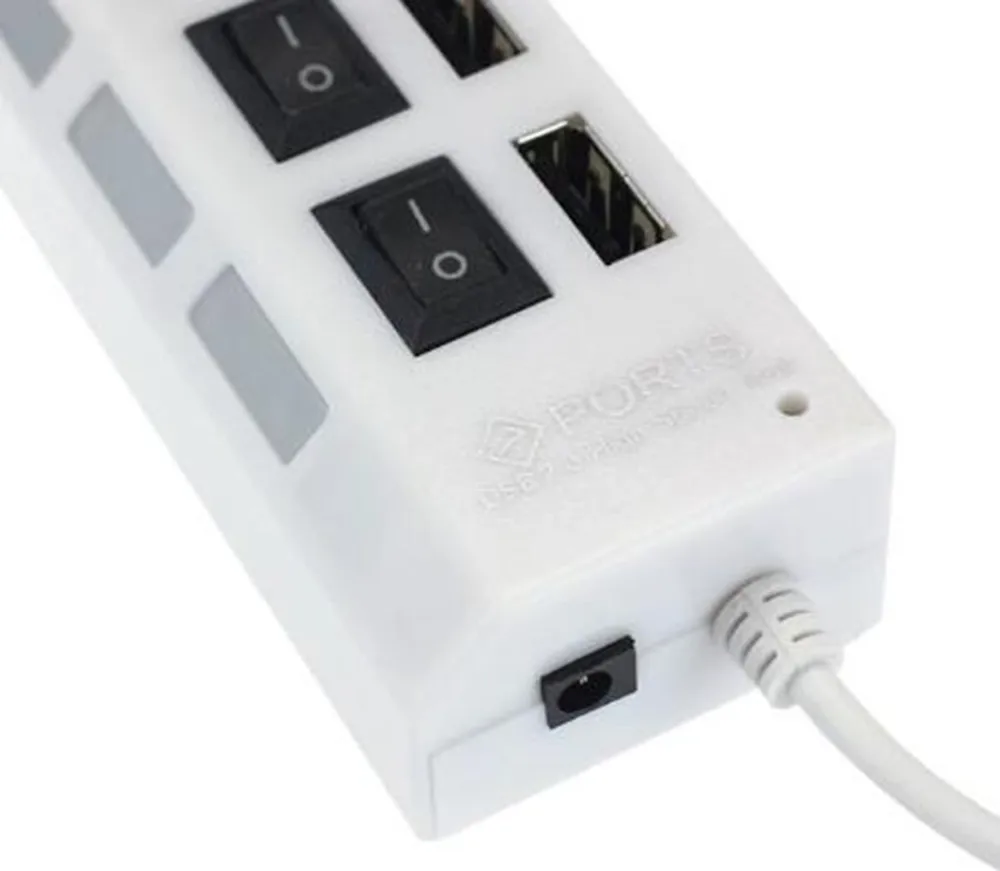 Светодиодный USB 2 0 концентратор-адаптер с 7 портами разветвитель адаптером