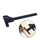 210mm Multi Sliding Depth Gauge Aluminum Alloy T Square Ruler Woodworking Scriber Multifunctional Measuring Ruler Scriber