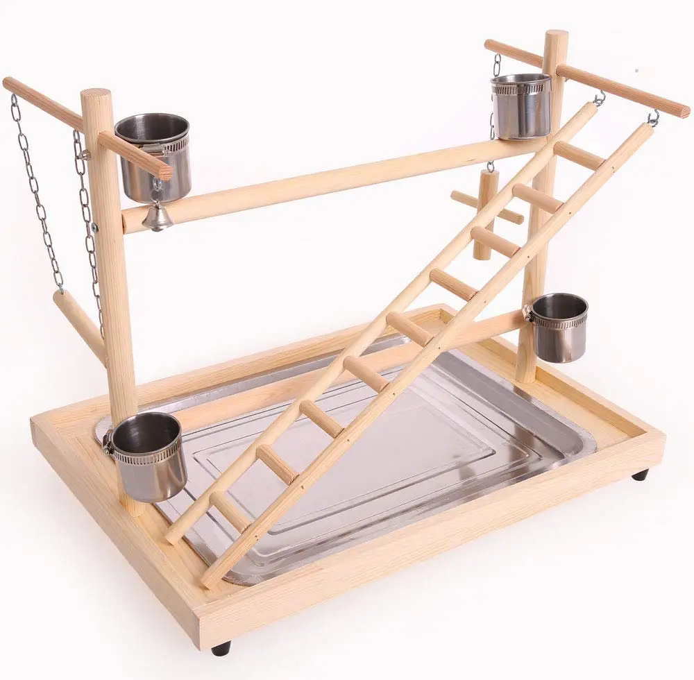 Детская игровая площадка для птиц подставка обучения с подносом и кормушкой