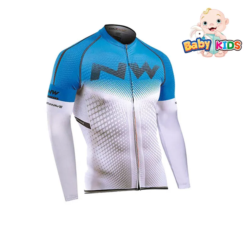 Winter Kids Shirt Детская одежда Ropa Ciclismo с длинным рукавом, комплекты из Джерси для велоспорта, осенние дышащие детские костюмы для велоспорта, одежда для велоспорта для мальчиков - Цвет: Winter Kids Shirt