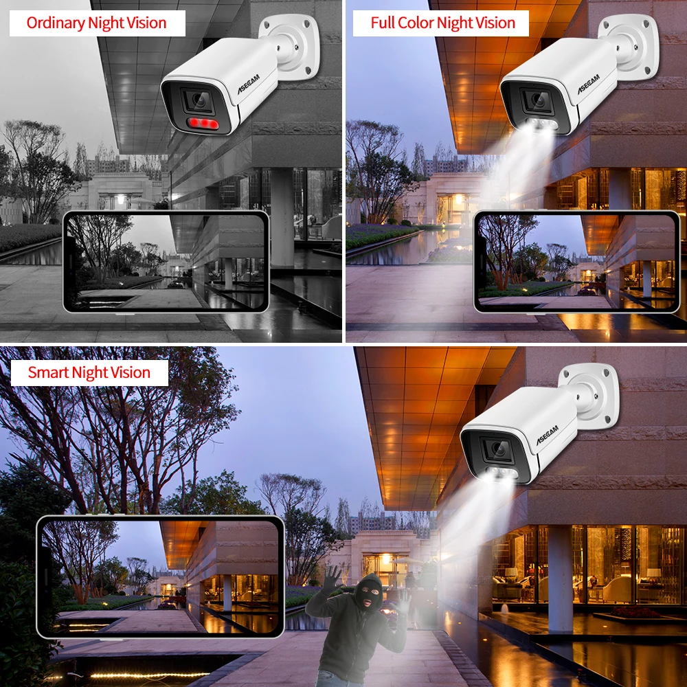 8mp 4k ai face detection security camera system poe nvr kit cctv video record outdoor home human audio surveillance camera xmeye free global shipping