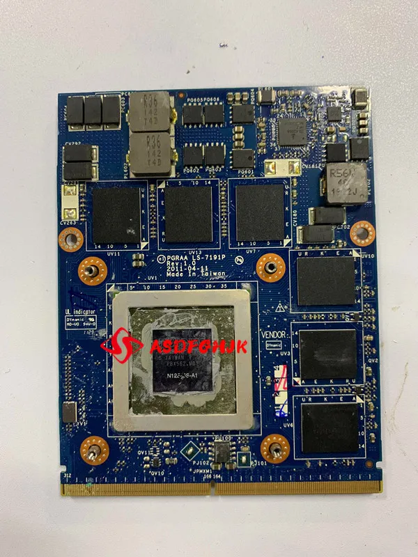 

N12E-GS-A1 GTX560M GTX 560M 1.5 GB FOR TOSHIBA X770 X775 Laptop graphics GPU Video Card K000127390 PGRAA LS-7191P test good
