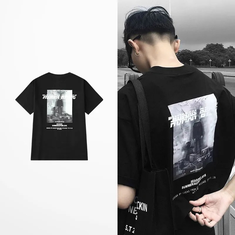 Футболка мужская с забавным принтом брендовая тенниска в стиле хип-хоп майка для