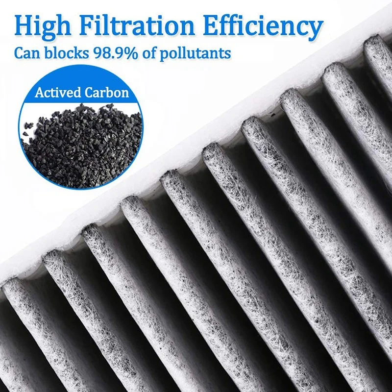 Салонный фильтр 2 шт. в упаковке с двойным эффектом активированного угля для Tesla