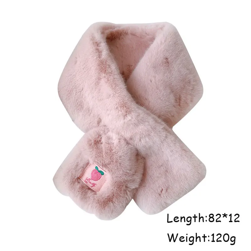 MISM Warm Plush Winter Scarf Soft Hairy Thicken Solid Fruit Cross Collar Neck Warmer Shrugs Knitted Neckerchief | Аксессуары для