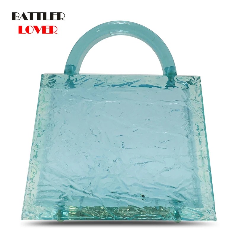 

Women Clear Acrylic Clutch Transparent Handbags Plastic 2020 Box Bag Vintage Retro Party summer Bag Purse Tote Bucket
