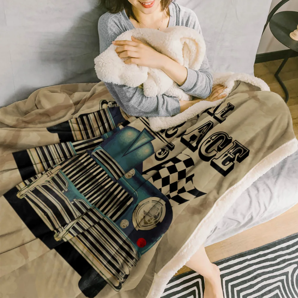 Зимнее кашемировое одеяло традиционное для гоночных старых автомобилей зимнее