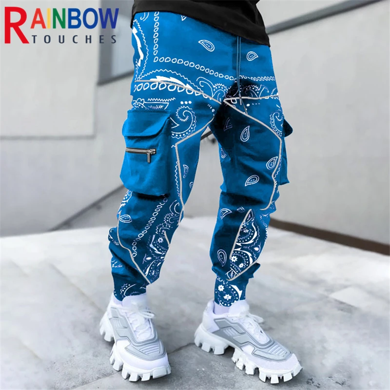 Брюки-карго Rainbowtouches новинка 2021 спортивные штаны мужские брюки на молнии с
