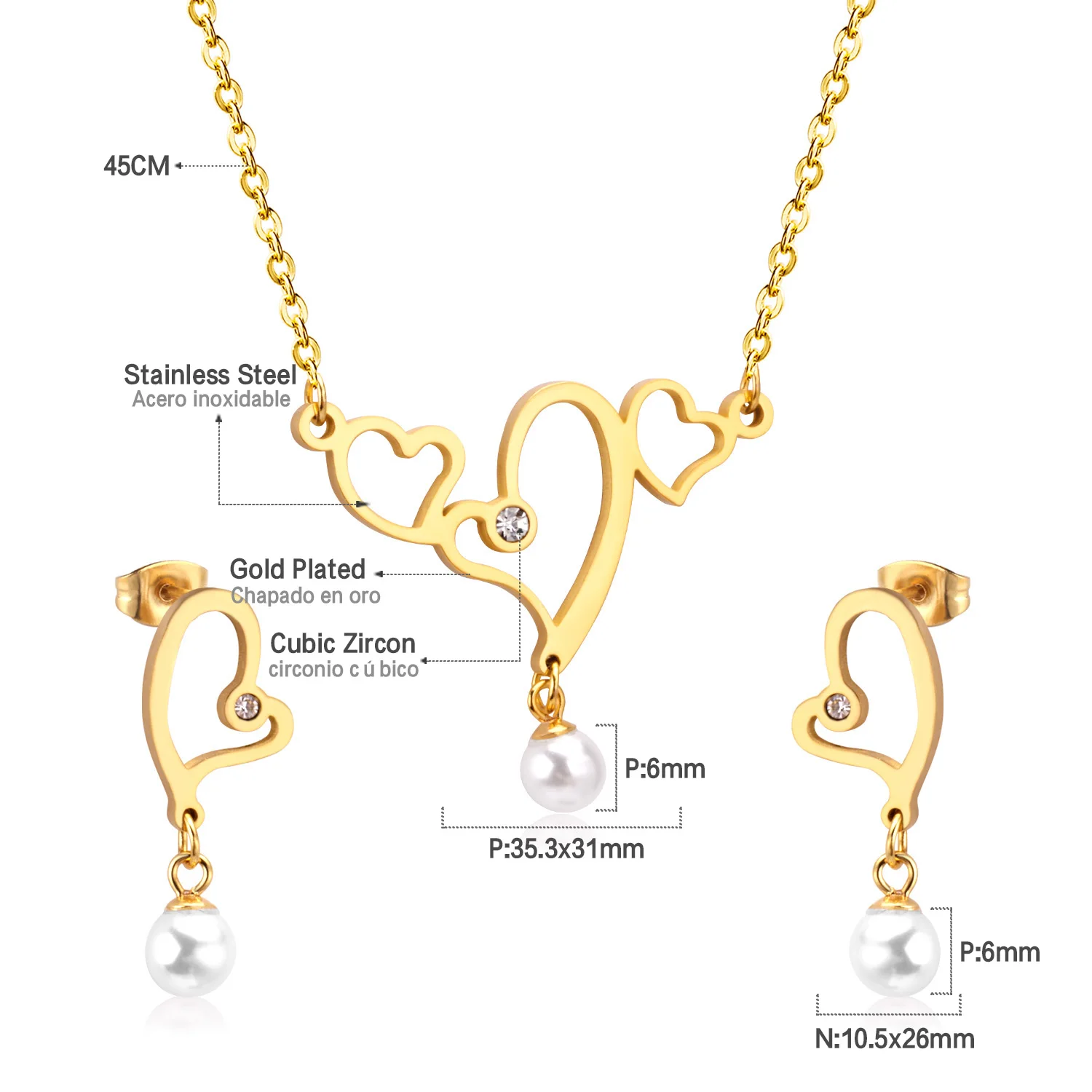 LUXUKISSKIDS Горячая имитация жемчуга свадебное ожерелье серьги набор свадебный