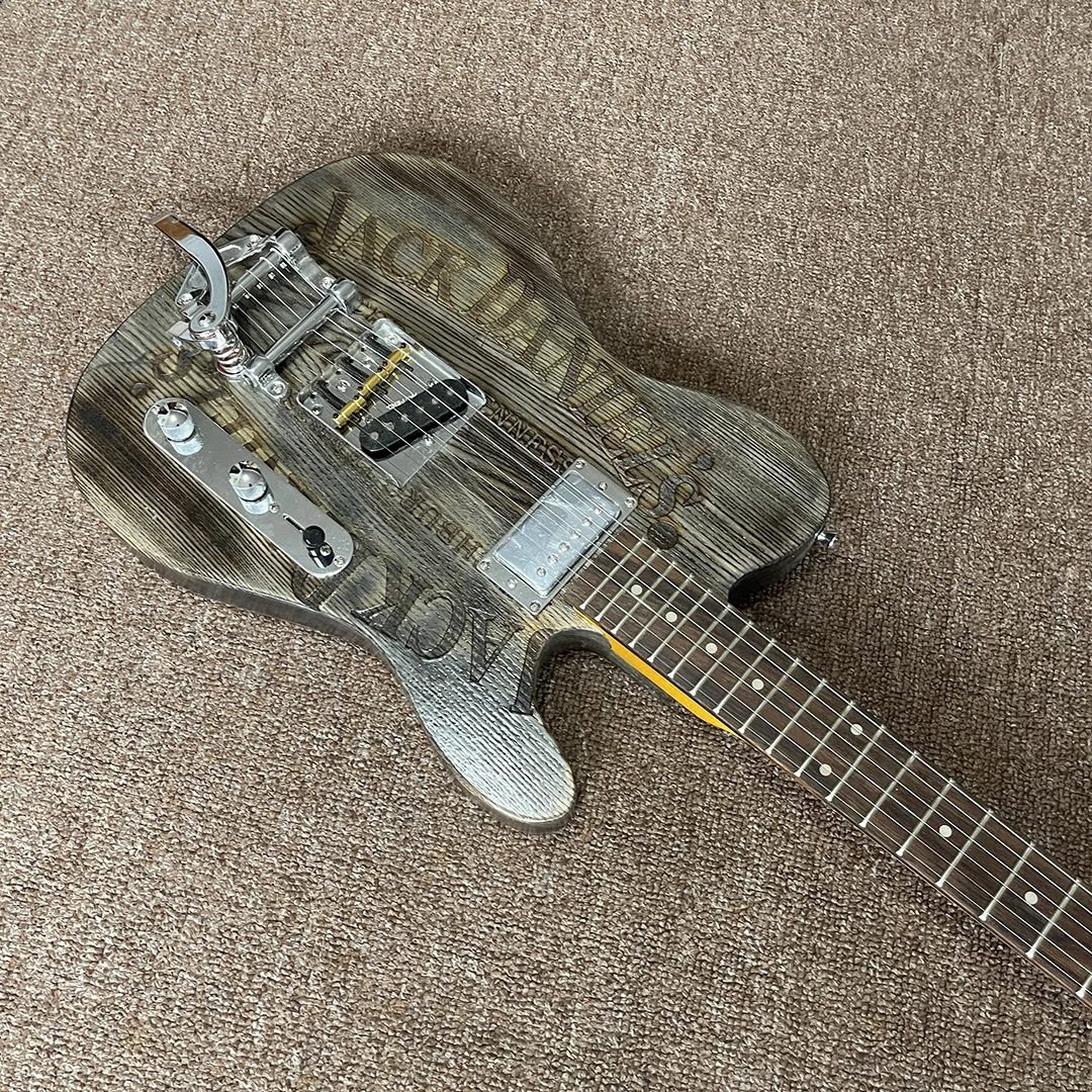 Пользовательский магазин электрогитары ручной работы 6 стингов Джаз гитара палисандр гриф Альдер корпус хромированная фурнитура