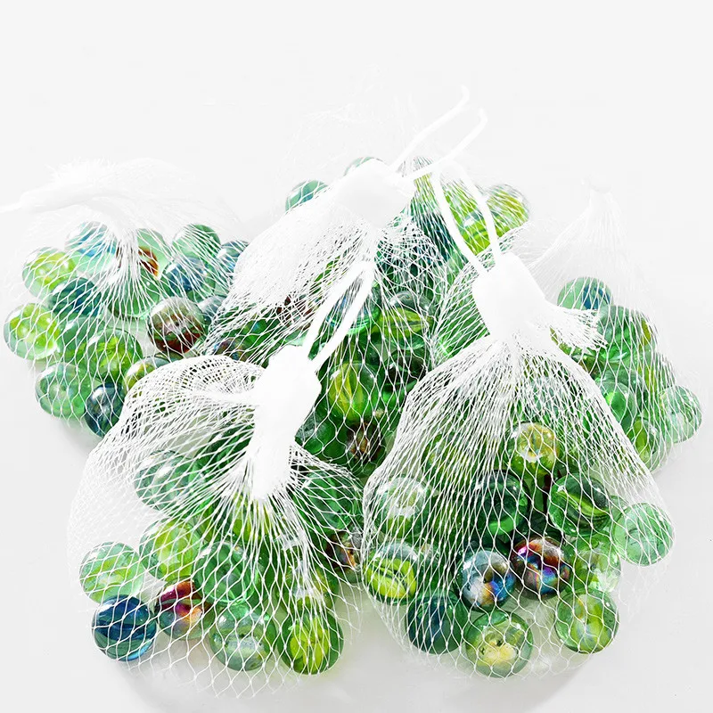

20pcs 14Mm Glass Ball Cream Cattle Small Marbles Pat Toys Parent- Child Beads Console Game Pinball Machine of Bouncing Ball