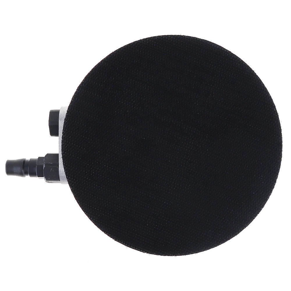 Пневматический круговой шлифовальный станок с ручным электроинструментом и матовой поверхностью 5 дюймов без вакуума на случайной орбите с абразивной бумагой.