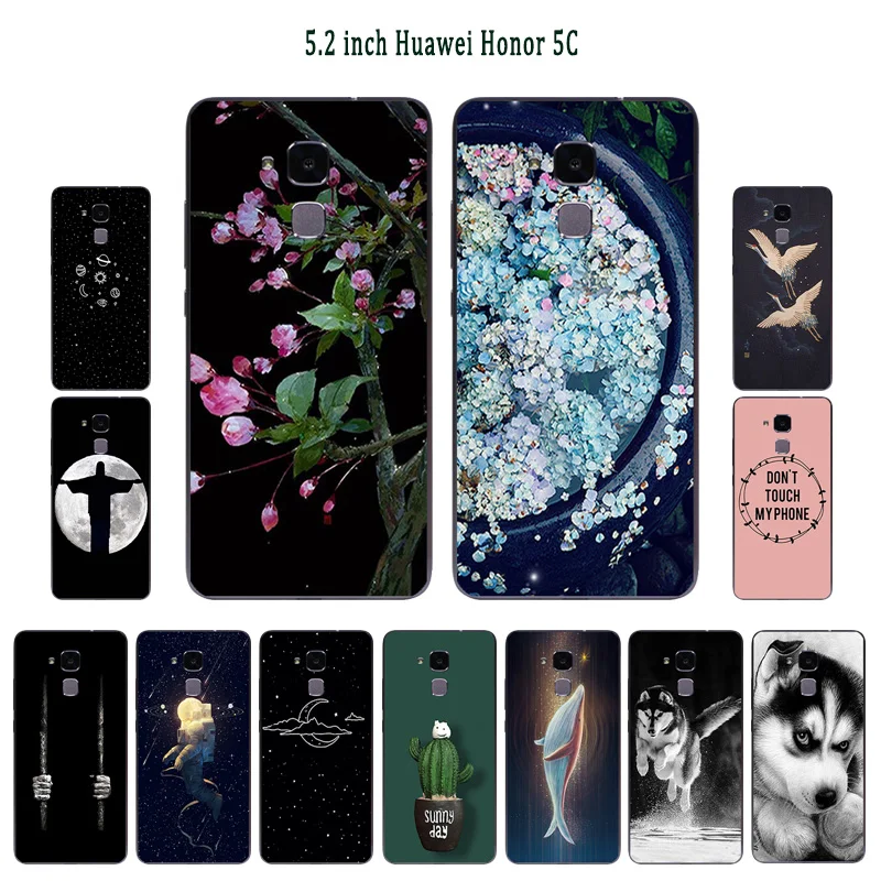 Чехлы для Huawei Honor 5C /Honor 7 Lite Мягкая силиконовая задняя крышка с рисунком бобы Honor7