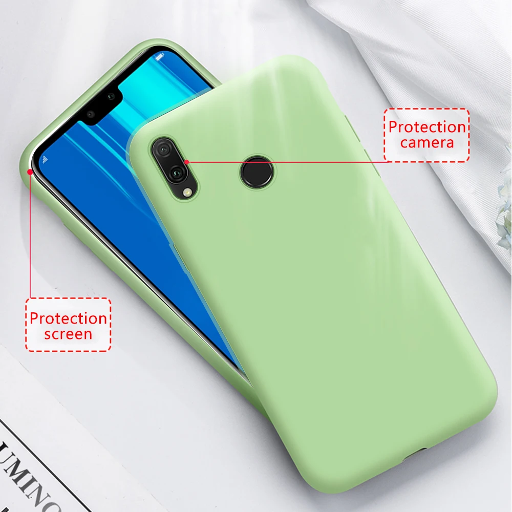 Однотонный простой чехол для huawei P30 Lite P20 Pro 2019 анти-капля против царапин ТПУ