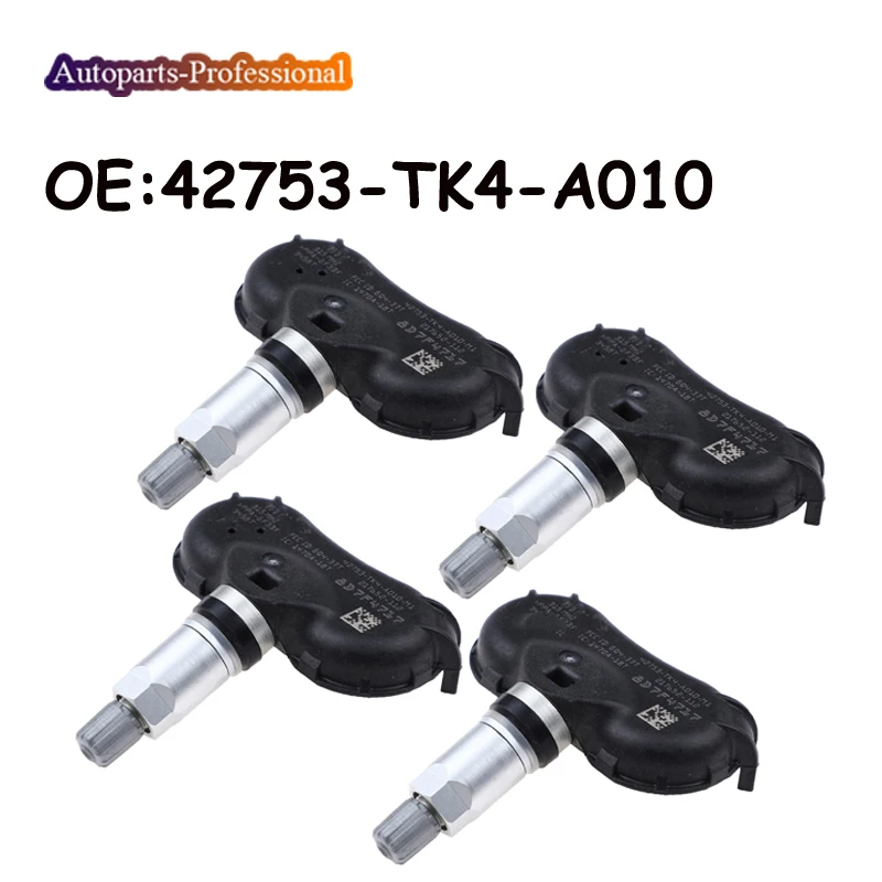 Системы контроля давления в шинах, 4 шт., 42753-TK4-A010, 42753TK4A010, 42753-TK4-A010-M1, для Honda Acura TL, ZDX, RLX, TPMS, 315 МГц