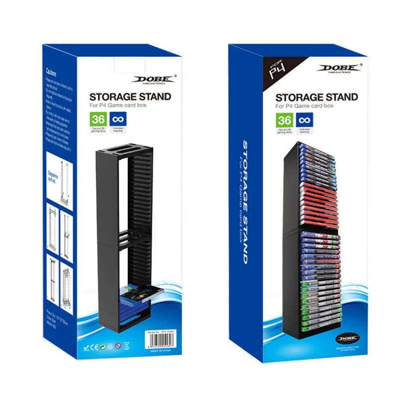 

PS4 Slim Pro Host Disc Double Storage Box Bracket DVD Storage Organizer