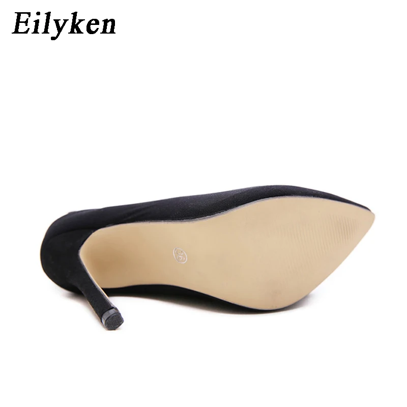 Eilyken черные женские высокие сапоги до бедра модные эластичные облегающие выше