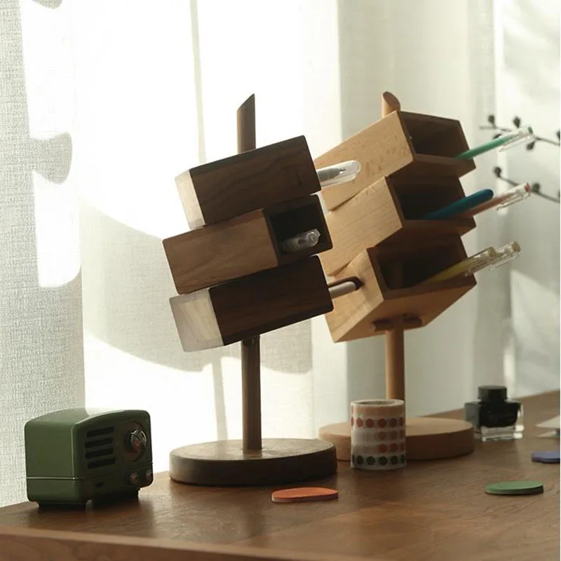 Творческий деревянная подставка для ручек хранения украшения Япония Стиль из