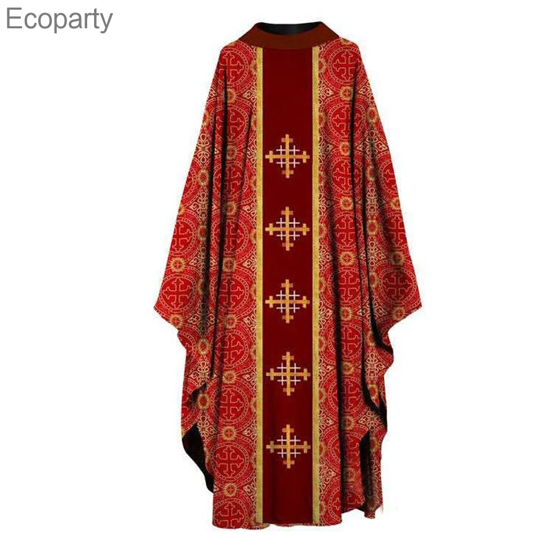 Мужской костюм для Хэллоуина, мусульманский наряд, молитвенный халат, ретро, средневековый, священник, монах, Миссионерский плащ, накидка Ве...