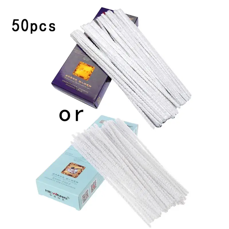 

50Pcs/Set Smoking Pipe Cleaners Blend Cotton Rods Tobacco Smoke Mouthpiece Convenient Disposable Cleaning Tool Accessory AXYC
