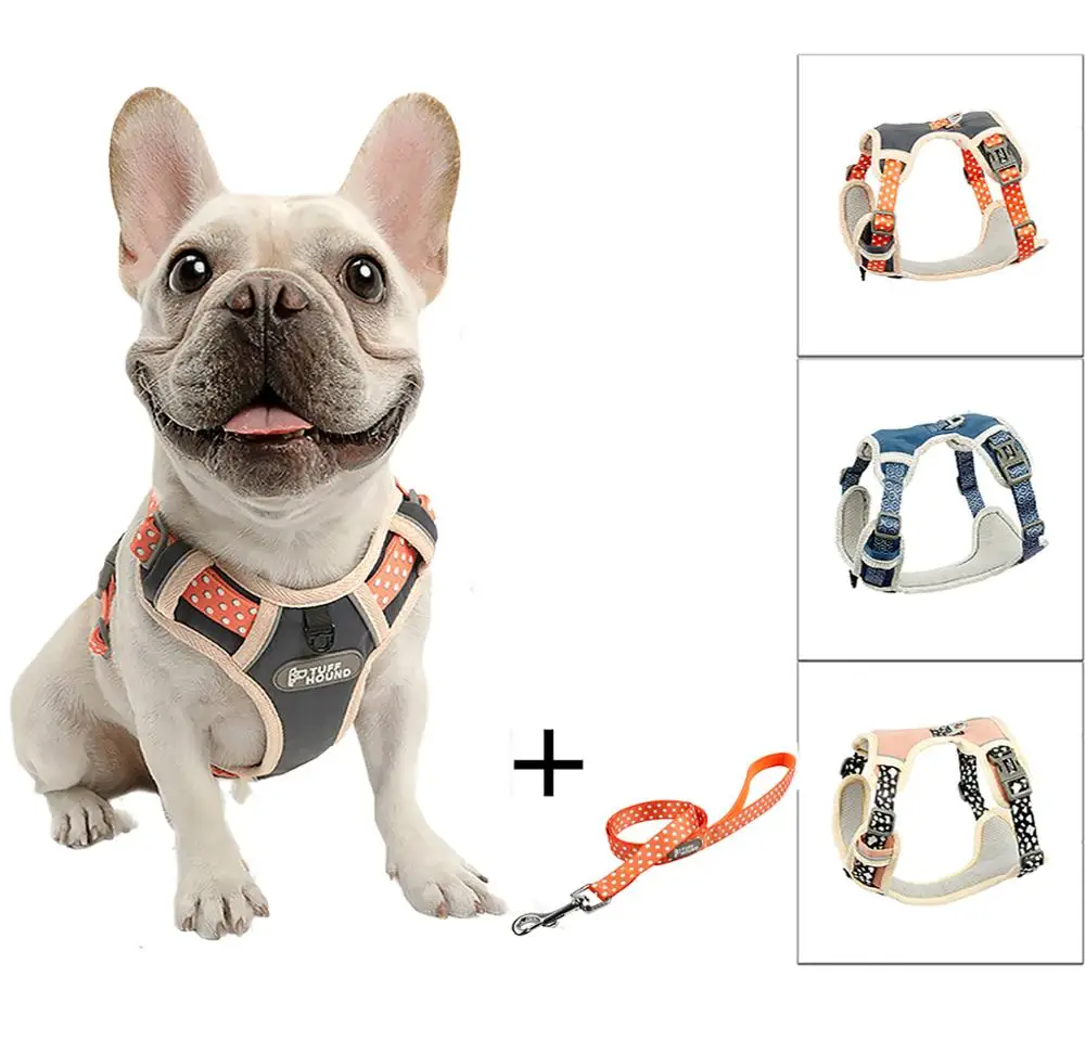 

Шлейка для собак TUFF HOUND, нейлоновая мягкая Светоотражающая шлейка для собак, французского бульдога, не тянется, для щенков
