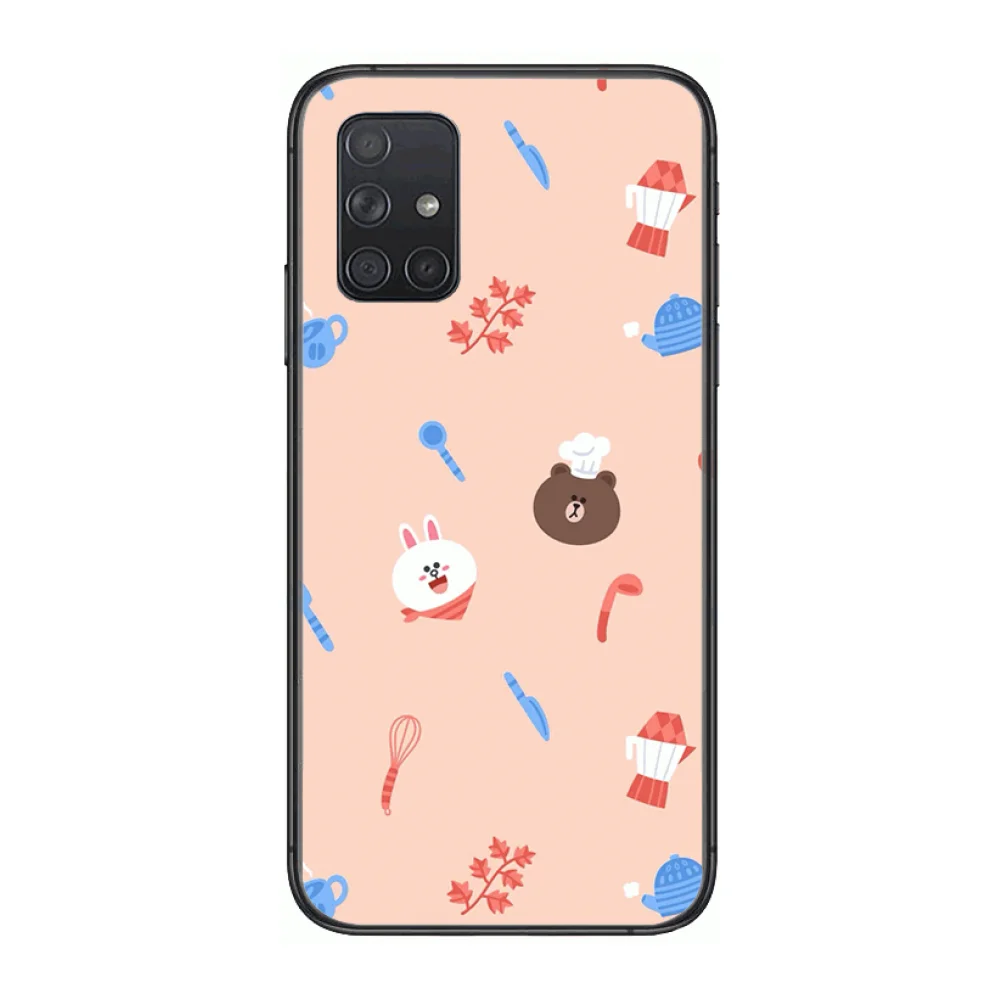 

Animation theme Phone Case Hull For Samsung Galaxy A 50 51 20 71 70 40 30 10 E 4G 5G S Black Shell Art Cell Cover