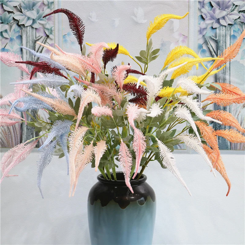 

10pcs/lot Wedding Silk 9 Heads Jolie Yarn Guide Flower Artificial Flowers Branch Valentine's Day Home Decoration