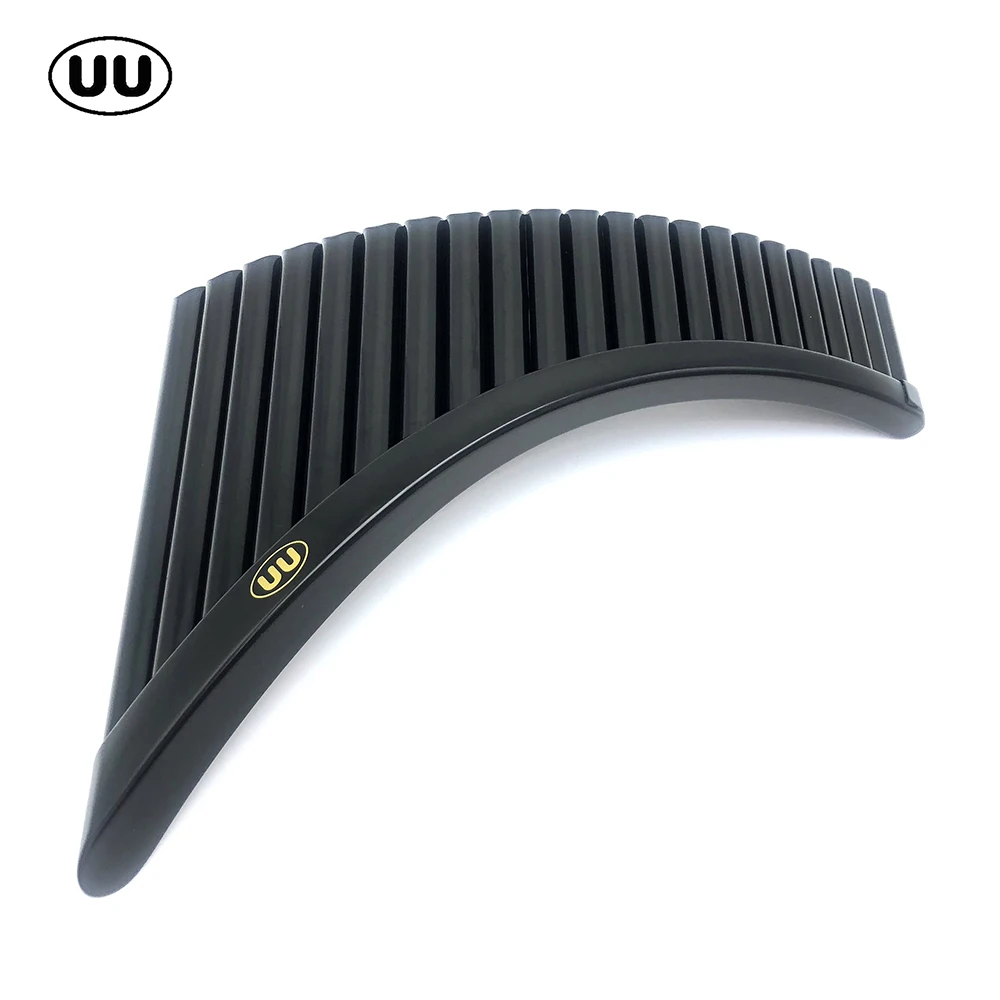 UU Pan флейта 22 трубы Panpipes G ключ настраиваемый Flauta ABS пластик румынская база Panflute Профессиональный Pan Pipe музыкальный инструмент - Цвет: Black Right hand