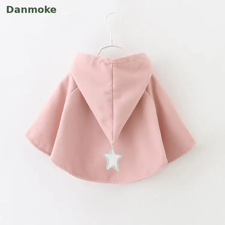 Danmoke/детское теплое зимнее рождественское плотное пончо с капюшоном для