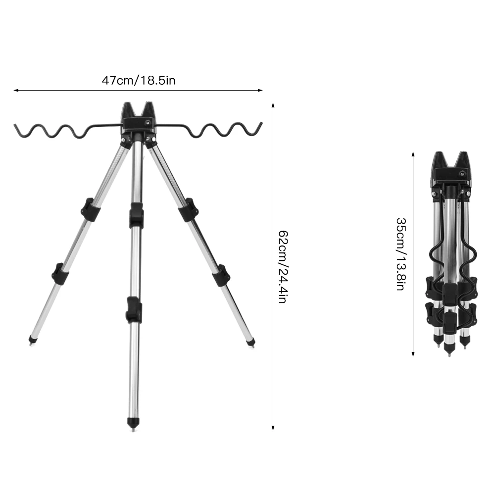 

Fishing Rods Support Multifunction Telescopic Rod Holder Foldable Adjustable Outdoor Fishing Equipment Tripod Fishing Rods Stand