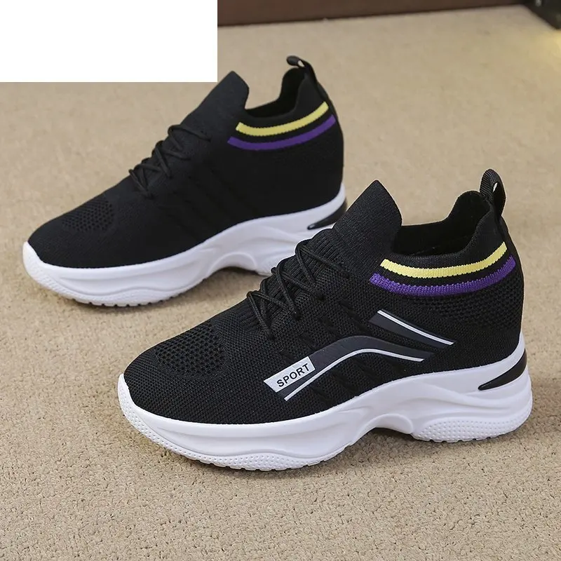 

Fashion Women's Shoes 2021 Spring Women Mesh Breathable Platform Sneakers Comfortable Lace-up Women Casual Shoes Zapatos Mujer
