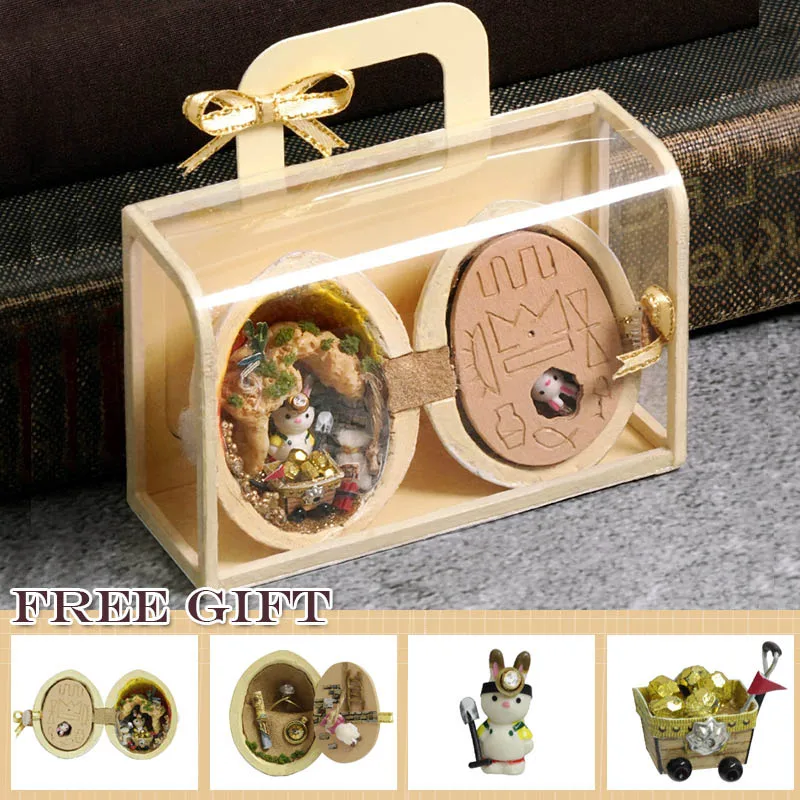 R4 Ручной кукольный дом мебель DIY Миниатюрный Кукольный дом 3D деревянные макеты кукольного домика игрушки на Рождество и день рождения подарок V4-V6 - Цвет: R4