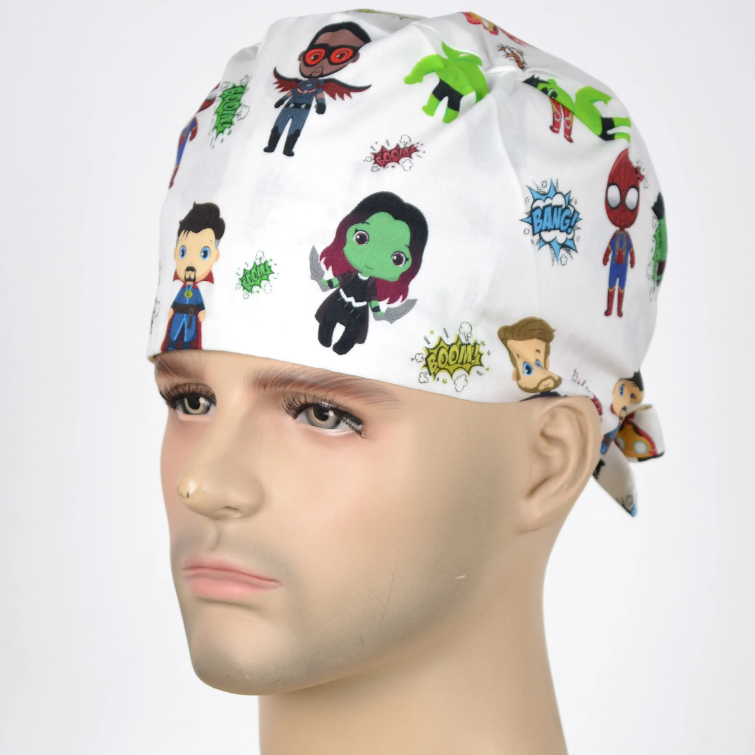

Scrub Caps For Women And Men Clinical Scrub Hats Print Adjustable Unisex S-M Two Size For Choice