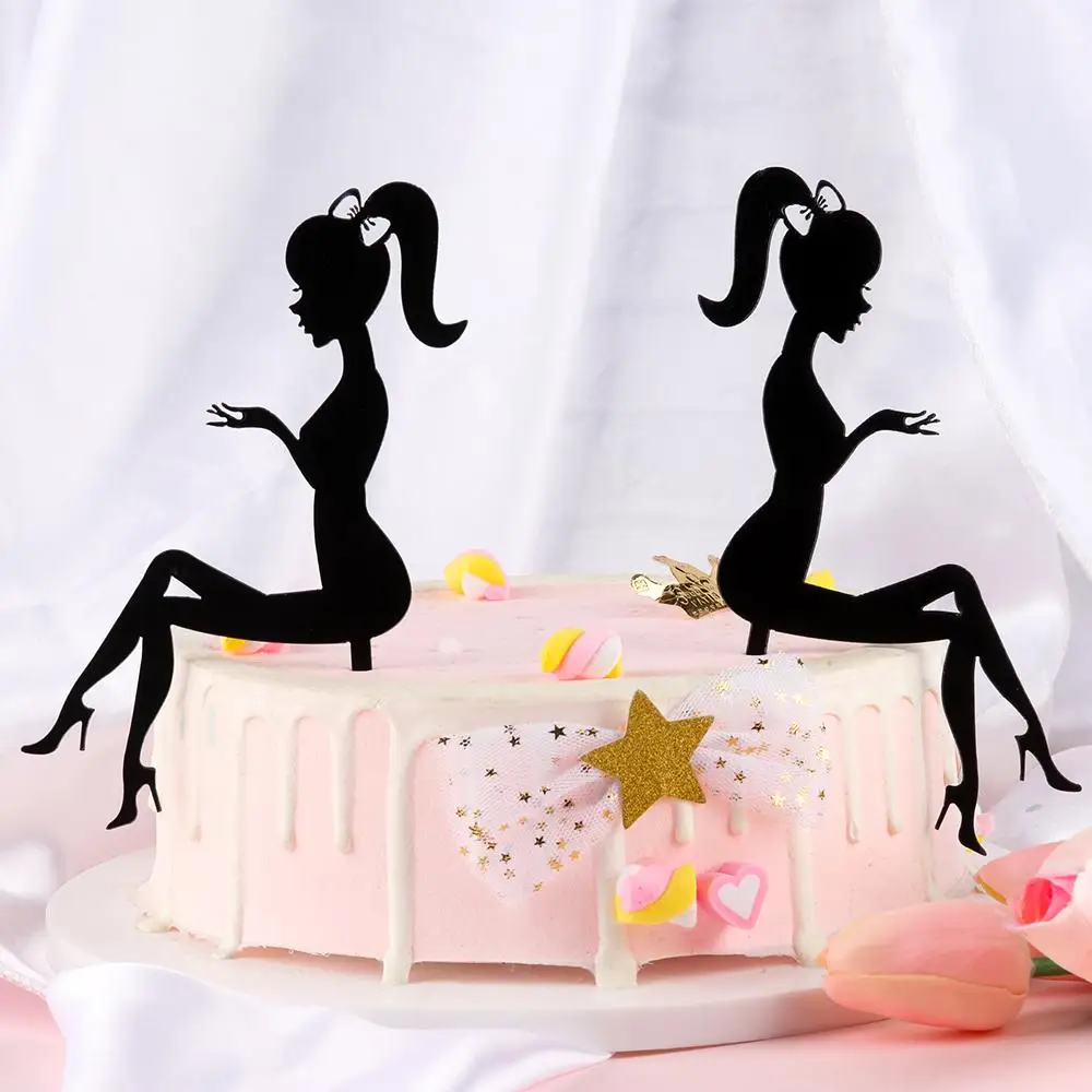 

1PC High Heels Lady Girl Acrylic Cake Topper Wedding Decorations Happy Birthday Dessert Cupcake Decorating Tool Party Supplies