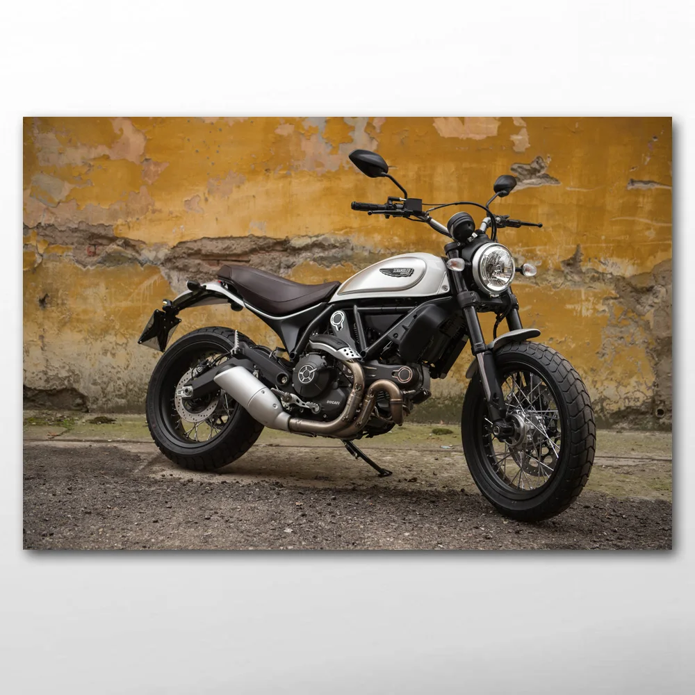 Плакаты и принты Ducatis Scrambler Классические мотоциклетные обои холст настенные