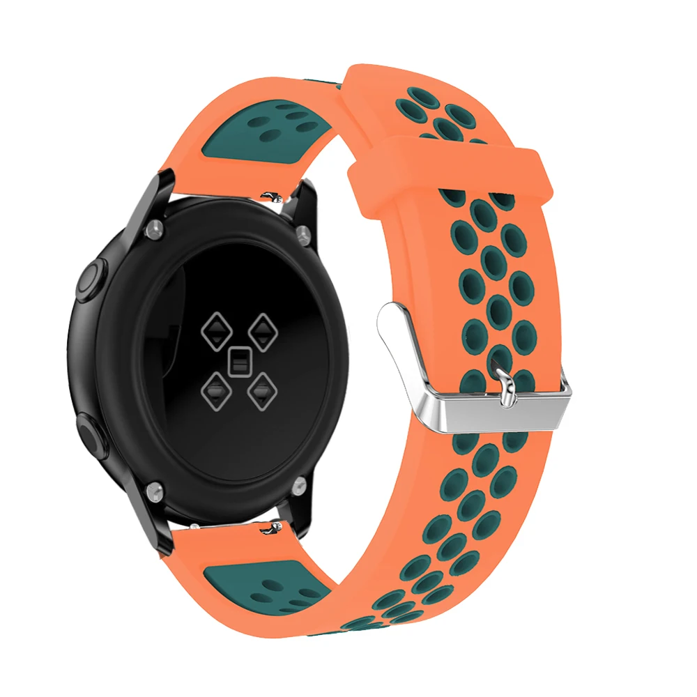 

20mm Silicone Watch Band for Samsung Galaxy 42mm Active2 Gear S2 Sport Bracelet for Huawei Watch GT2 42mm Soft Sport Strap