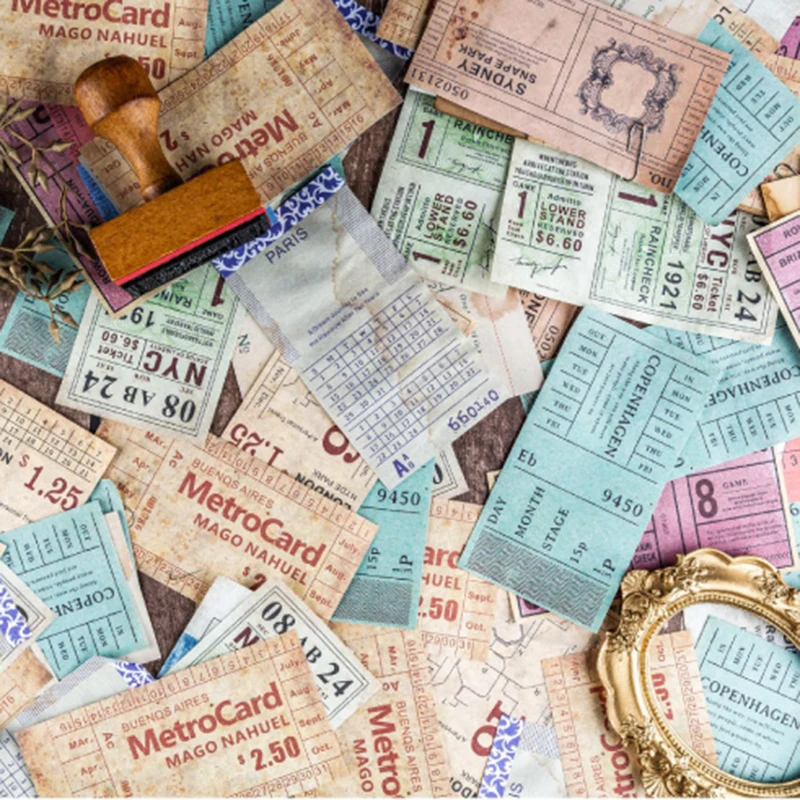 Винтажный альбом для путешествий серия билетов материал бумага сделай сам