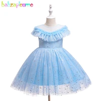 babzapleume summer kids dresses for baby girls clothes fashion lace mesh sleeveless blue party princess children tutu dress 111