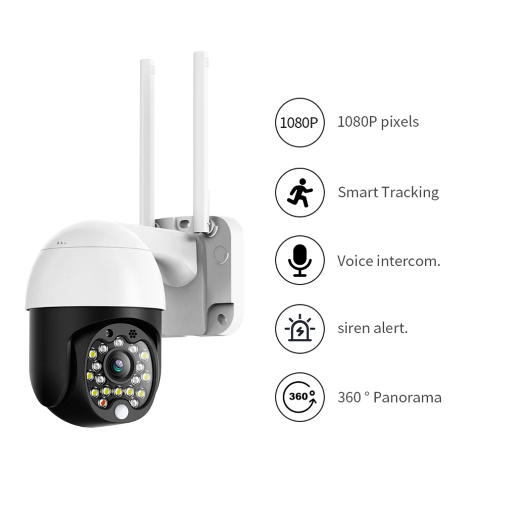 

1080P HD Security WIFI Camera Outdoor PTZ Speed Dome Wireless CCTV IP Camera Pan Tilt 4X Zoom Audio IR Surveillance P2P CAM