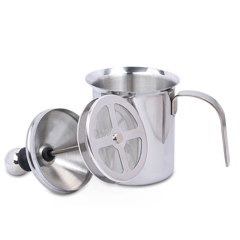 Ручной вспениватель для молока из нержавеющей стали 400 мл капучино кувшин в виде