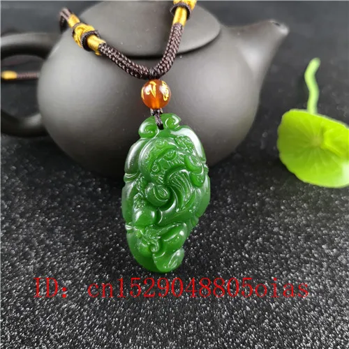 Натуральный зеленый китайский нефрит из области Хэтянь ожерелье C подвеской в