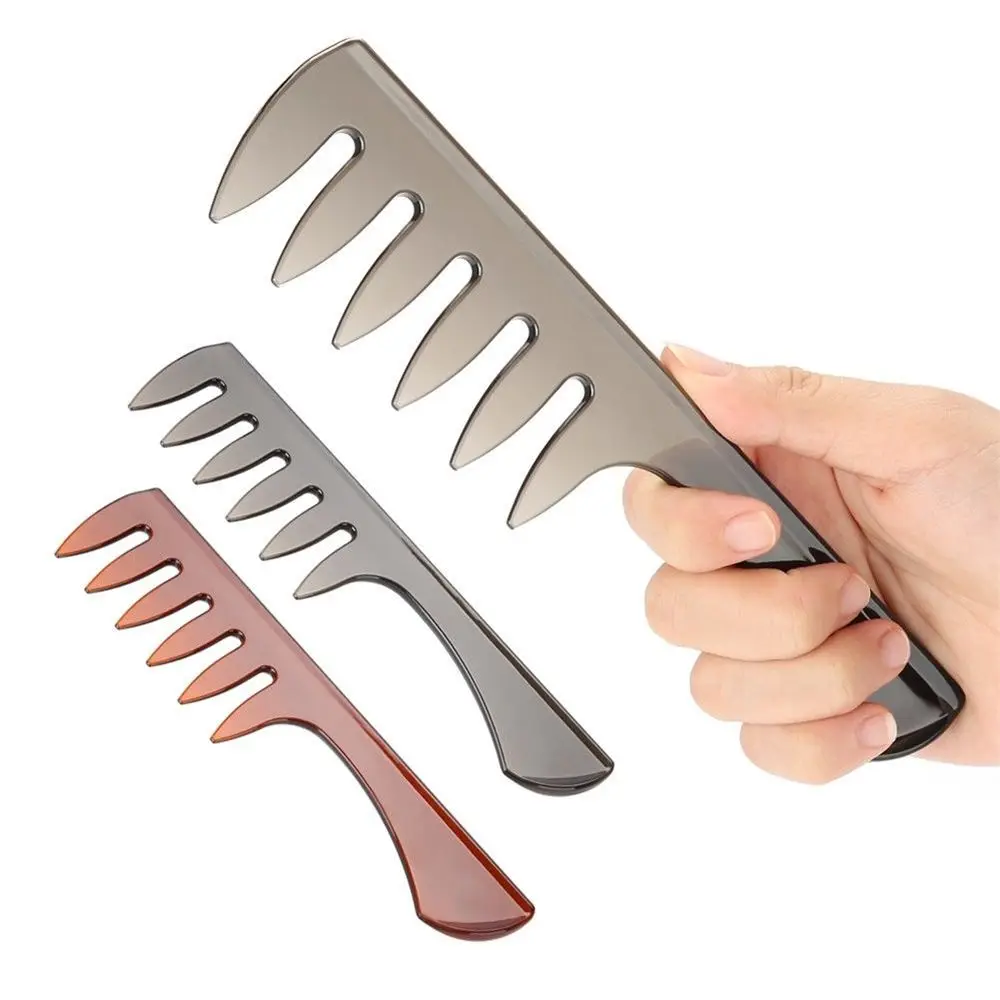 Расческа для волос мужчин Классическая пластиковая расческа с широкими зубцами