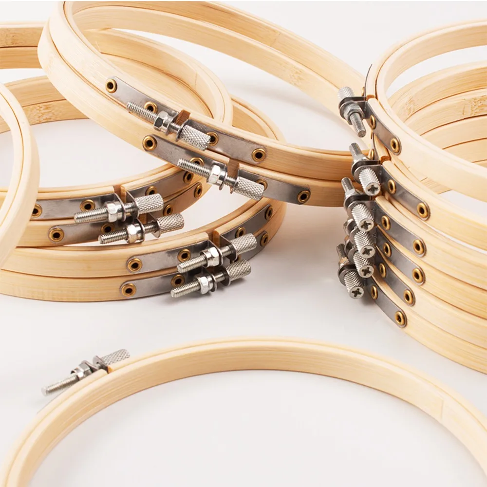 

10-26CM Bamboo Frame Embroidery Hoop Ring DIY Needlecraft Cross Stitch Machine Round Loop Hand Household Sewing Tool accessories