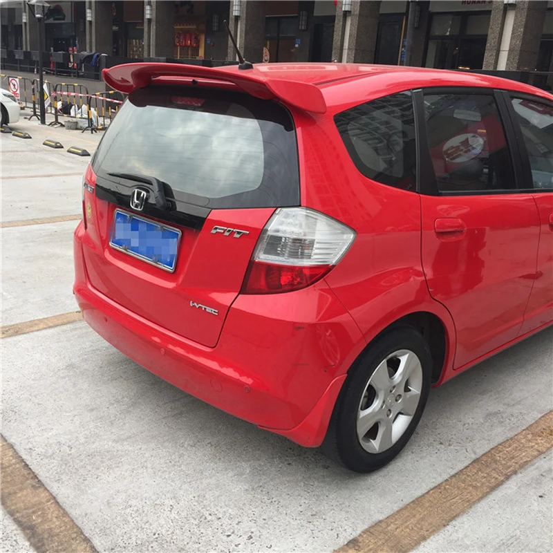 Для Honda Fit 2008 - 2013 заднее крыло ABS Материал праймер цвет задний спойлер Flying Wing |