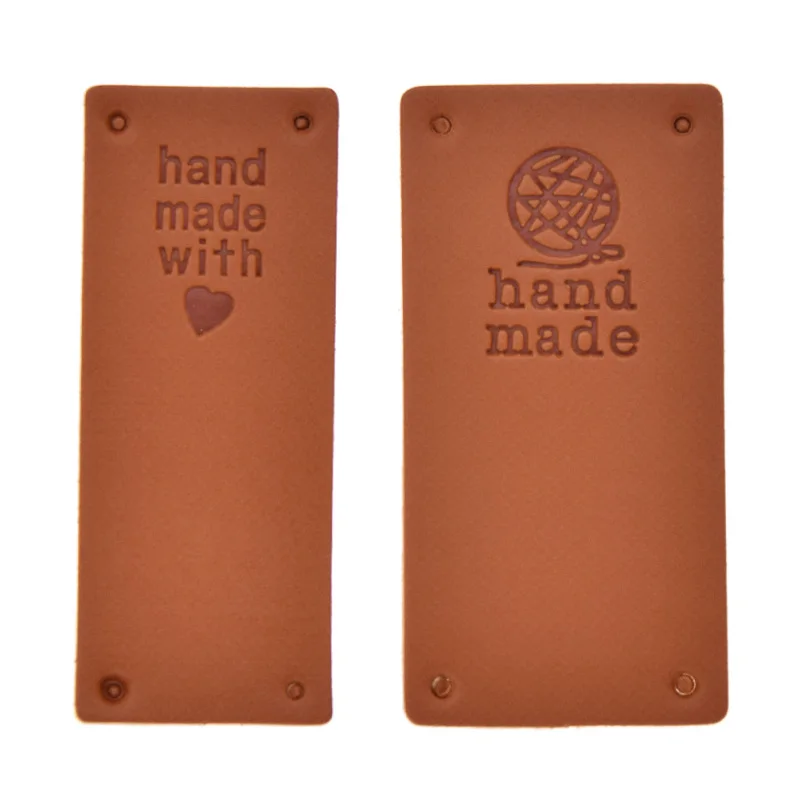 50 шт./упак. С надписью Искусственная кожа лейблы ярлыки поделок ручной пошив